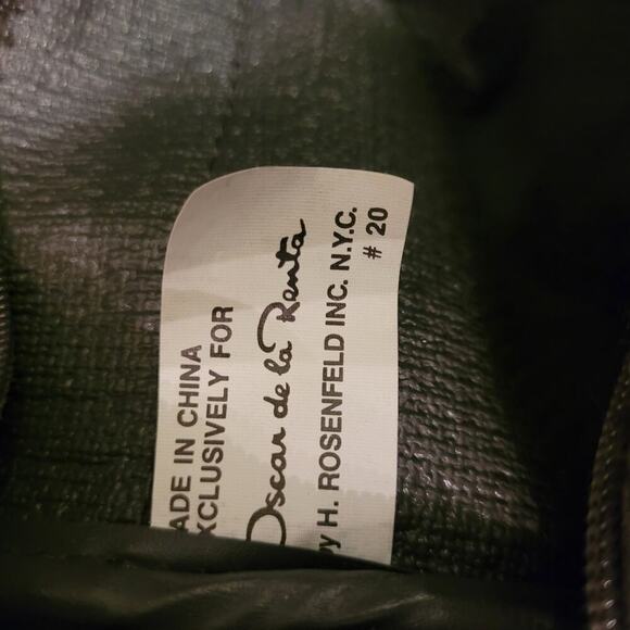 Vintage Oscar De La Renta Luggage Carry On Gray Tweed Tapestry 80s Overnight - Picture 7 of 14